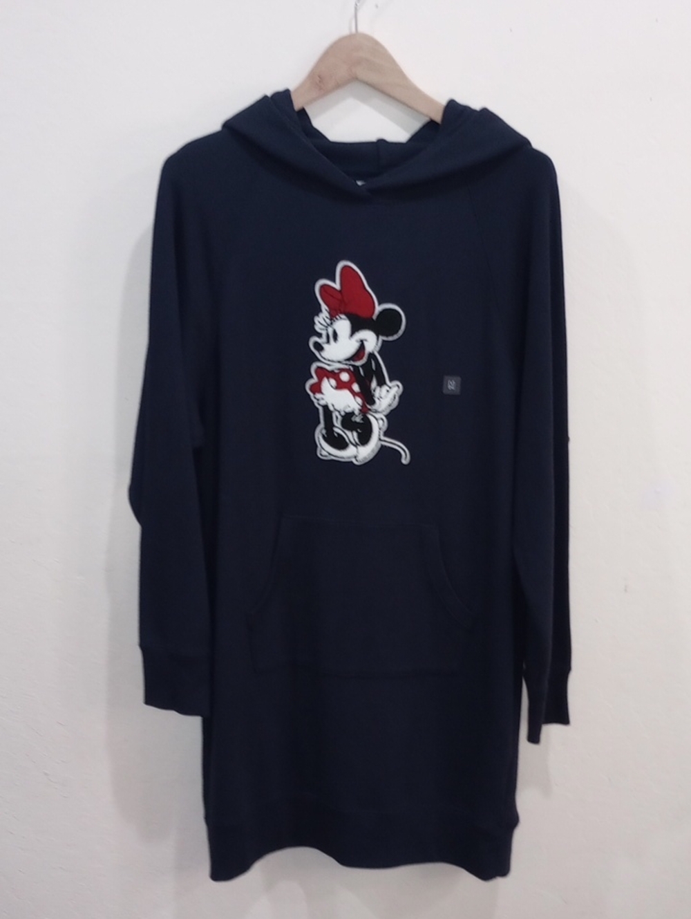 Uniqlo Disney Mickey Stands Navy Hoodie Dress With Minnie, Size M - New!